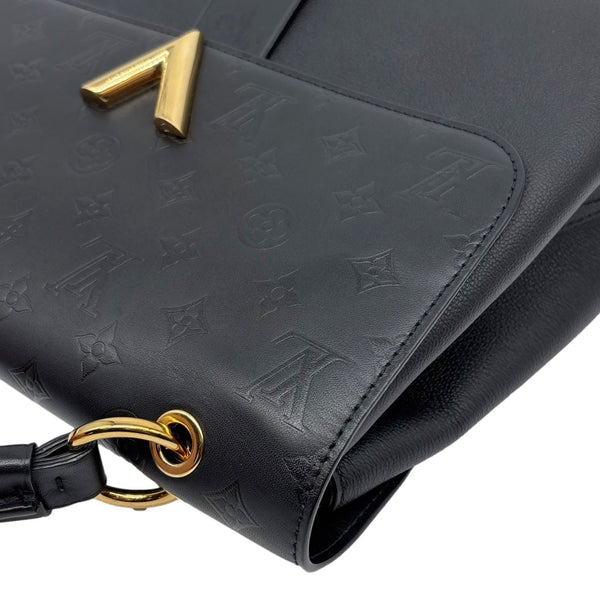 LOUIS VUITTON Very One Handle Monogram Leather Shoulder Bag Black