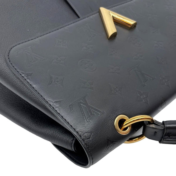 LOUIS VUITTON Very One Handle Monogram Leather Shoulder Bag Black