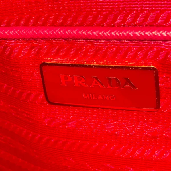 PRADA Promenade Medium Saffiano Lux Leather Shoulder Bag Red