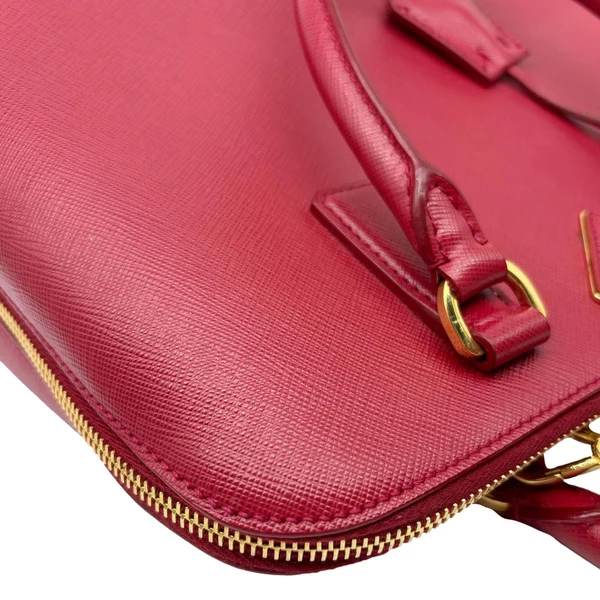 PRADA Promenade Medium Saffiano Lux Leather Shoulder Bag Red