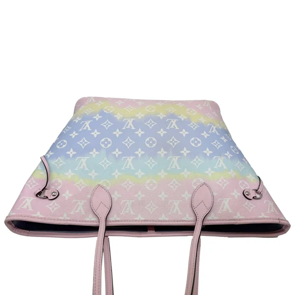 LOUIS VUITTON Neverfull Escale MM Pastel Monogram Giant Canvas Shoulder Bag Multicolor