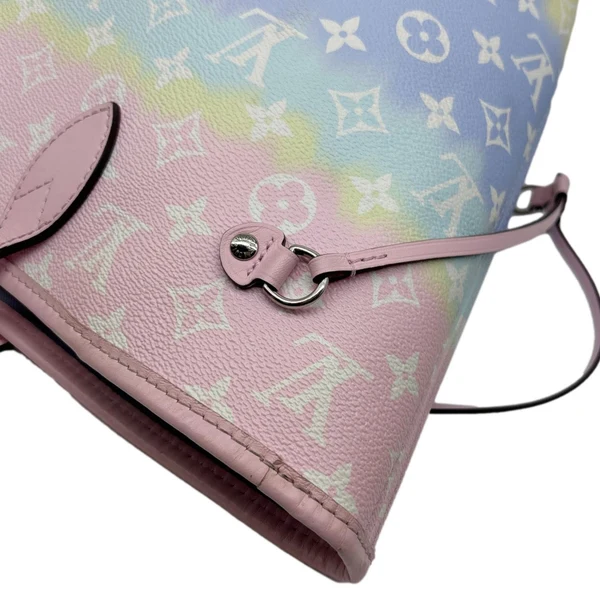 LOUIS VUITTON Neverfull Escale MM Pastel Monogram Giant Canvas Shoulder Bag Multicolor