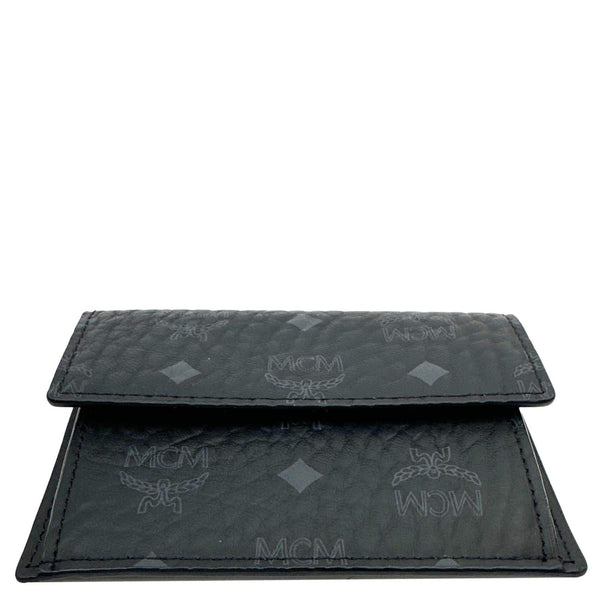 MCM Aren Visetos Coated Canvas Card Holder Black