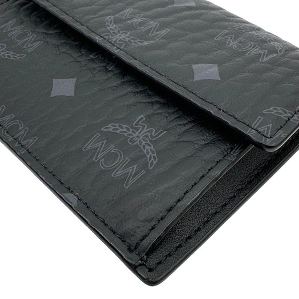 MCM Aren Visetos Coated Canvas Card Holder Black