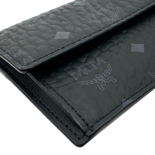 MCM Aren Visetos Coated Canvas Card Holder Black