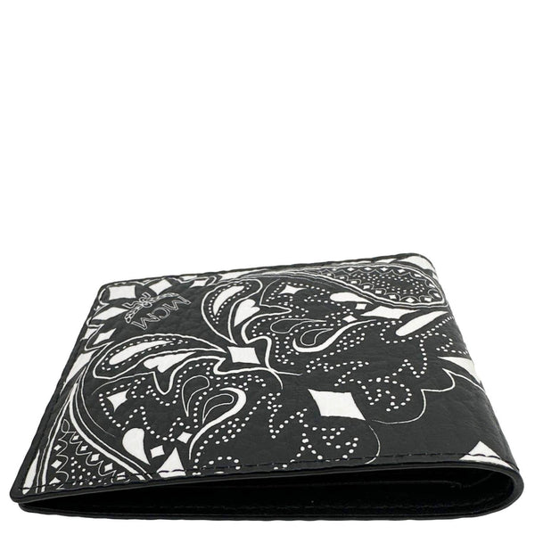 MCM Aren Bandana Leather Bifold Wallet Black