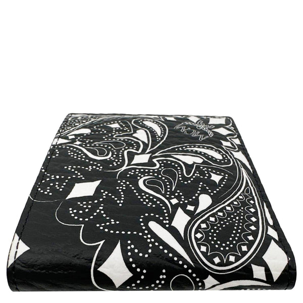 MCM Aren Bandana Leather Bifold Wallet Black