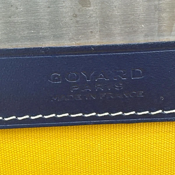 GOYARD Muse Vanity Case Monogram Chevron Canvas Shoulder Bag Navy Blue