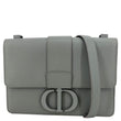 CHRISTIAN DIOR 30 Montaigne Flap Grained Calfskin Leather Crossbody Bag Grey