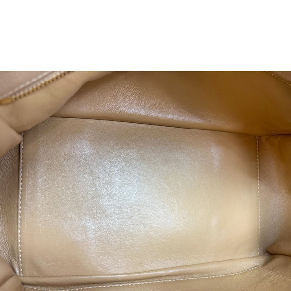 CHANEL Petite Timeless Quilted Caviar Leather Tote Bag Beige