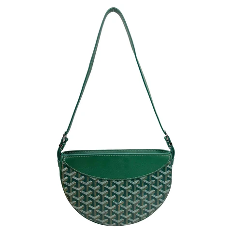 GOYARD Hirondelle Monogram Chevron Canvas Shoulder Bag Green