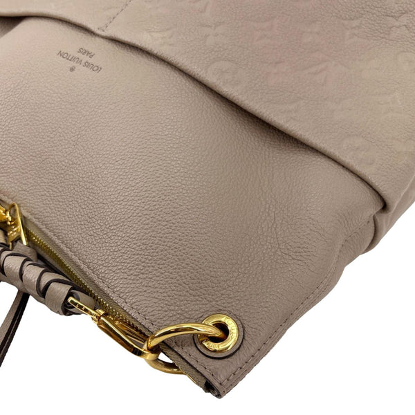 LOUIS VUITTON Maida Monogram Empreinte Leather Hobo Shoulder Bag Beige