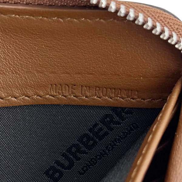 BURBERRY Vintage Check Canvas Zip Around Wallet Beige