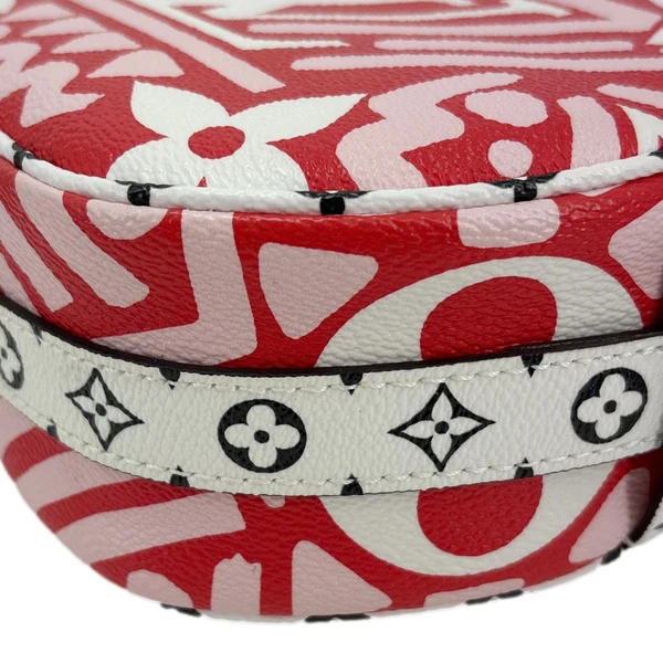 LOUIS VUITTON Boite Chapeau Souple PM Giant Crafty Monogram Canvas Shoulder Bag Red