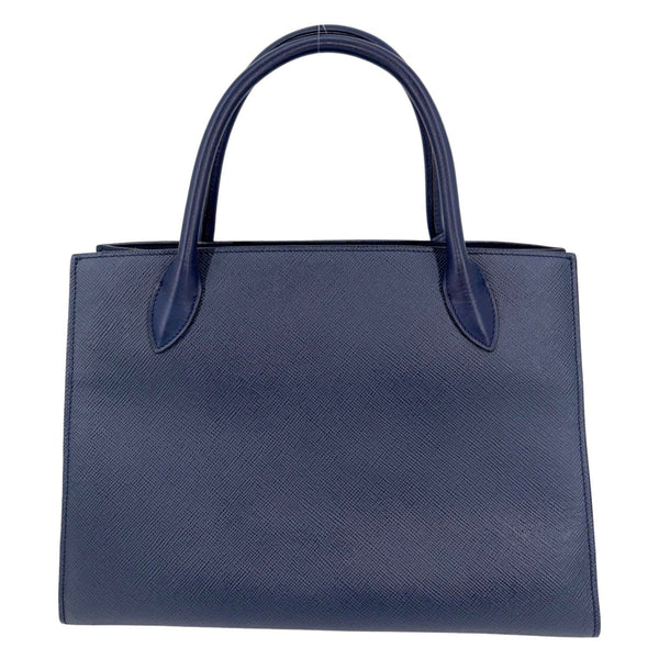 PRADA Monochrome Cuir Saffiano Tote Bag Blue