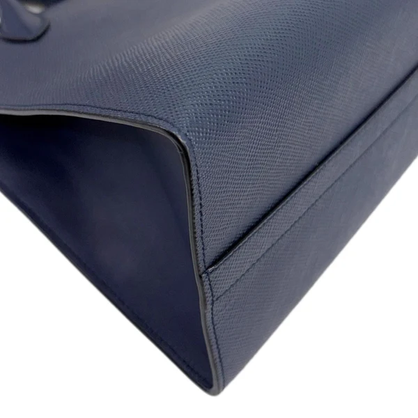 PRADA Monochrome Cuir Saffiano Tote Bag Blue