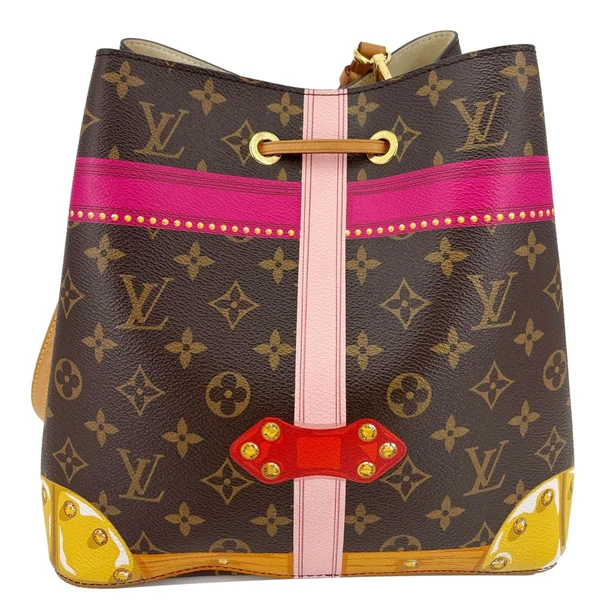 LOUIS VUITTON Neonoe MM Summer Trunks Monogram Canvas Crossbody Bag Brown
