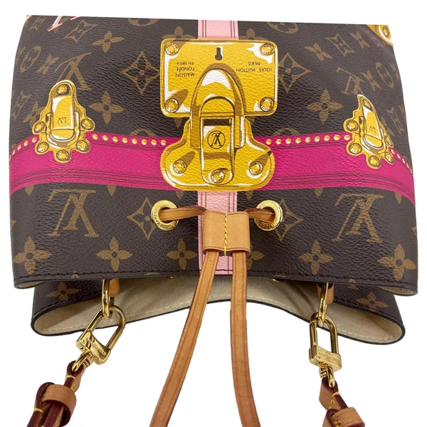 LOUIS VUITTON Neonoe MM Summer Trunks Monogram Canvas Crossbody Bag Brown