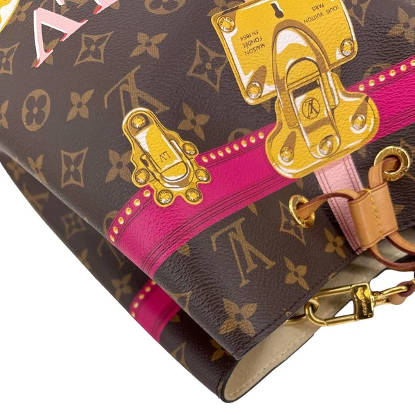 LOUIS VUITTON Neonoe MM Summer Trunks Monogram Canvas Crossbody Bag Brown