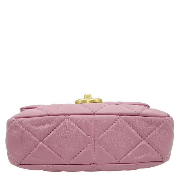 CHANEL CC Flap Candy Chain Mini Quilted Lambskin Leather Crossbody Bag Pink