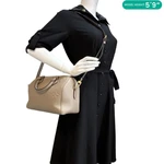 LOUIS VUITTON Speedy 25 Bandouliere Monogram Empreinte Shoulder Bag Beige