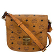 MCM Patricia Visetos Monogram Crossbody Bag Cognac