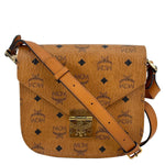 MCM Patricia Visetos Monogram Crossbody Bag Cognac
