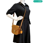 MCM Patricia Visetos Monogram Crossbody Bag Cognac