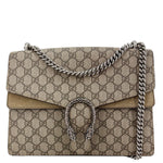 GUCCI Dionysus Medium GG Supreme Monogram Shoulder Bag Beige 403348