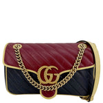 GUCCI GG Marmont Torchon Small Quilted Leather Shoulder Bag Black 443497