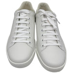 GUCCI Interlocking G Perforated Calfskin Leather Sneakers Grey 718758 Size 38.5