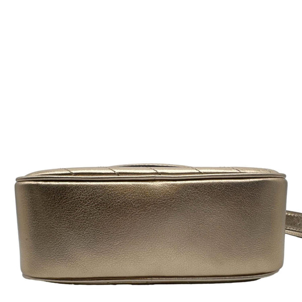 GUCCI Blondie Small Leather Camera Crossbody Bag Gold 742360