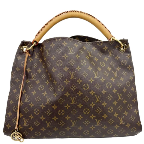 LOUIS VUITTON Artsy MM Monogram Canvas Hobo Bag Brown