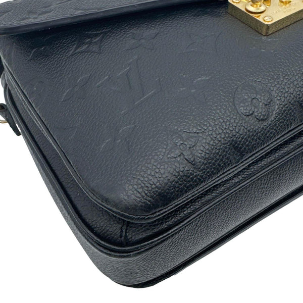 LOUIS VUITTON Metis Pochette Empreinte Leather Crossbody Bag Black