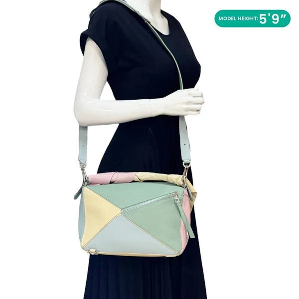 LOEWE Puzzle Medium Leather Shoulder Bag Multicolor