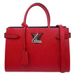 LOUIS VUITTON Twist Epi Leather Tote Bag Red