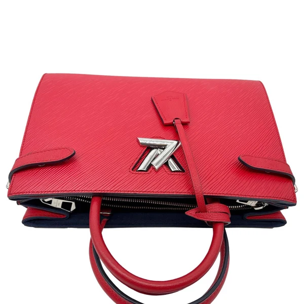 LOUIS VUITTON Twist Epi Leather Tote Bag Red