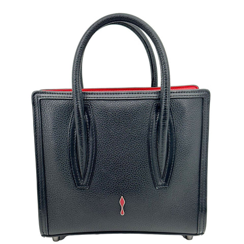 CHRISTIAN LOUBOUTIN Paloma Mini Leather Tote Shoulder Bag Black