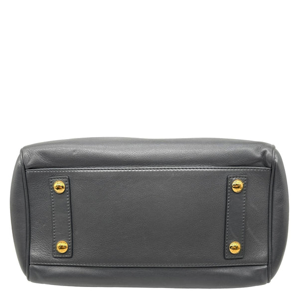 LOUIS VUITTON Cinema Intrigue Calf Leather Satchel Bag Grey