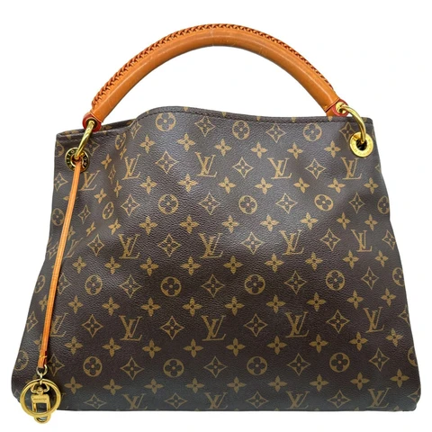LOUIS VUITTON Artsy MM Monogram Canvas Hobo Bag Brown