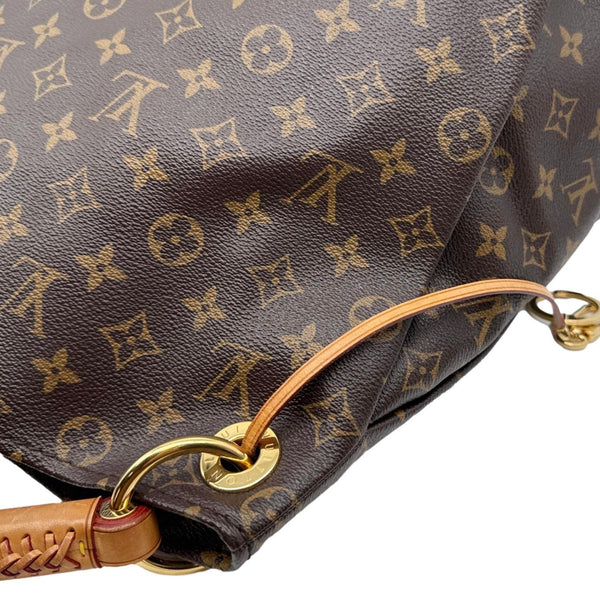 LOUIS VUITTON Artsy MM Monogram Canvas Hobo Bag Brown