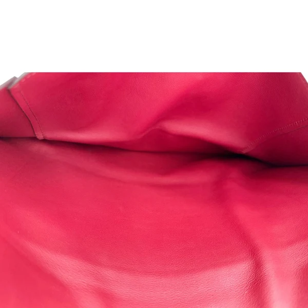 HERMES Pliplat Swift Leather Clutch Red