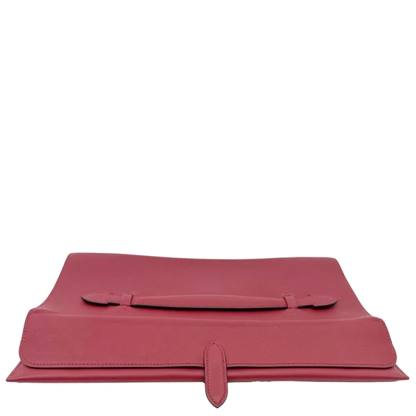 HERMES Pliplat Swift Leather Clutch Red