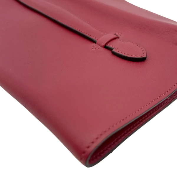 HERMES Pliplat Swift Leather Clutch Red
