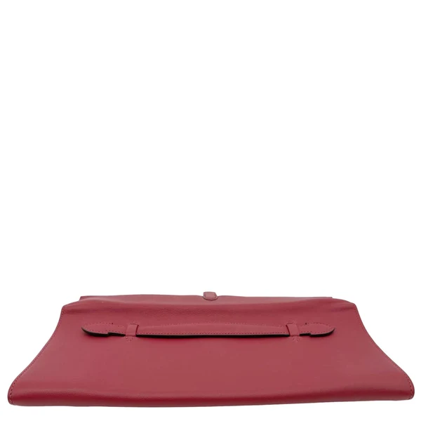 HERMES Pliplat Swift Leather Clutch Red