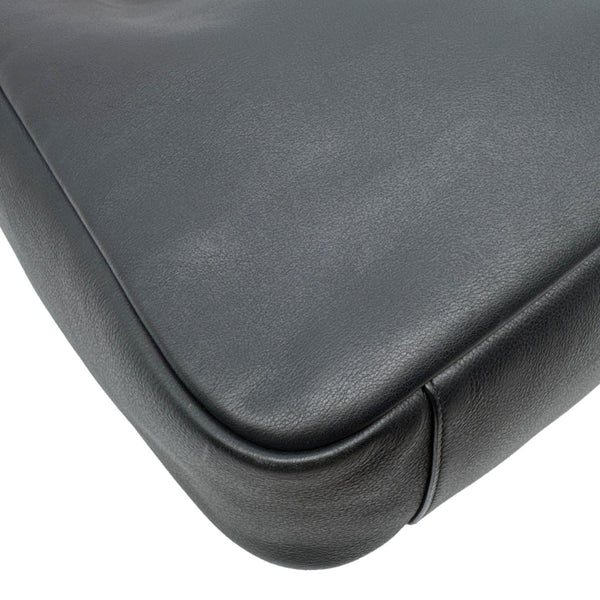 YVES SAINT LAURENT Le 5 a 7 Large Supple Calfskin Leather Soft Hobo Bag Black
