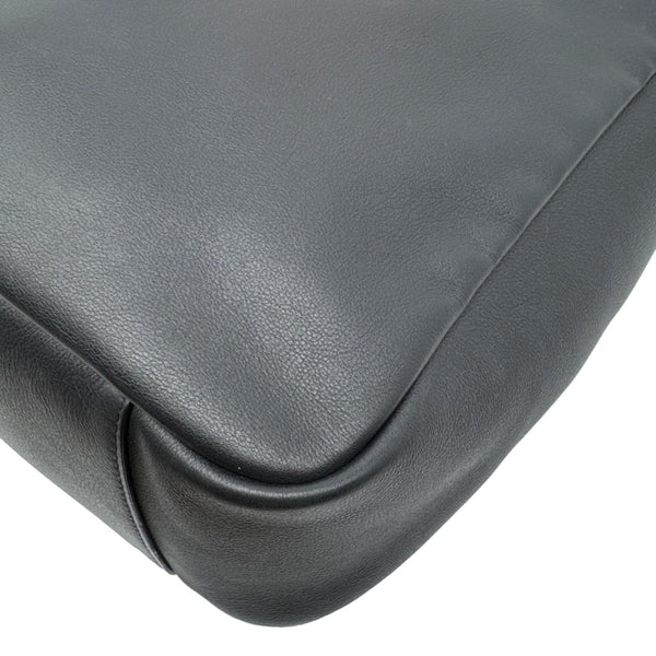YVES SAINT LAURENT Le 5 a 7 Large Supple Calfskin Leather Soft Hobo Bag Black