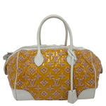 LOUIS VUITTON Speedy Round Monogram Bouclettes Satchel Bag Yellow