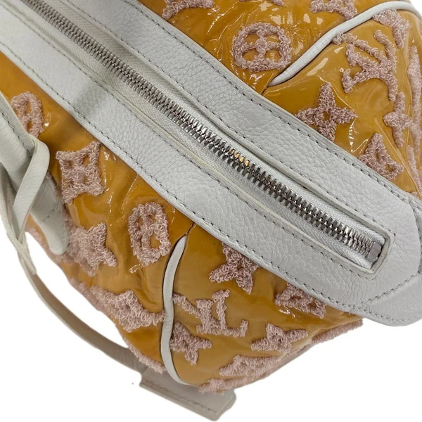 LOUIS VUITTON Speedy Round Monogram Bouclettes Satchel Bag Yellow