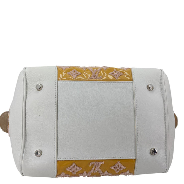 LOUIS VUITTON Speedy Round Monogram Bouclettes Satchel Bag Yellow